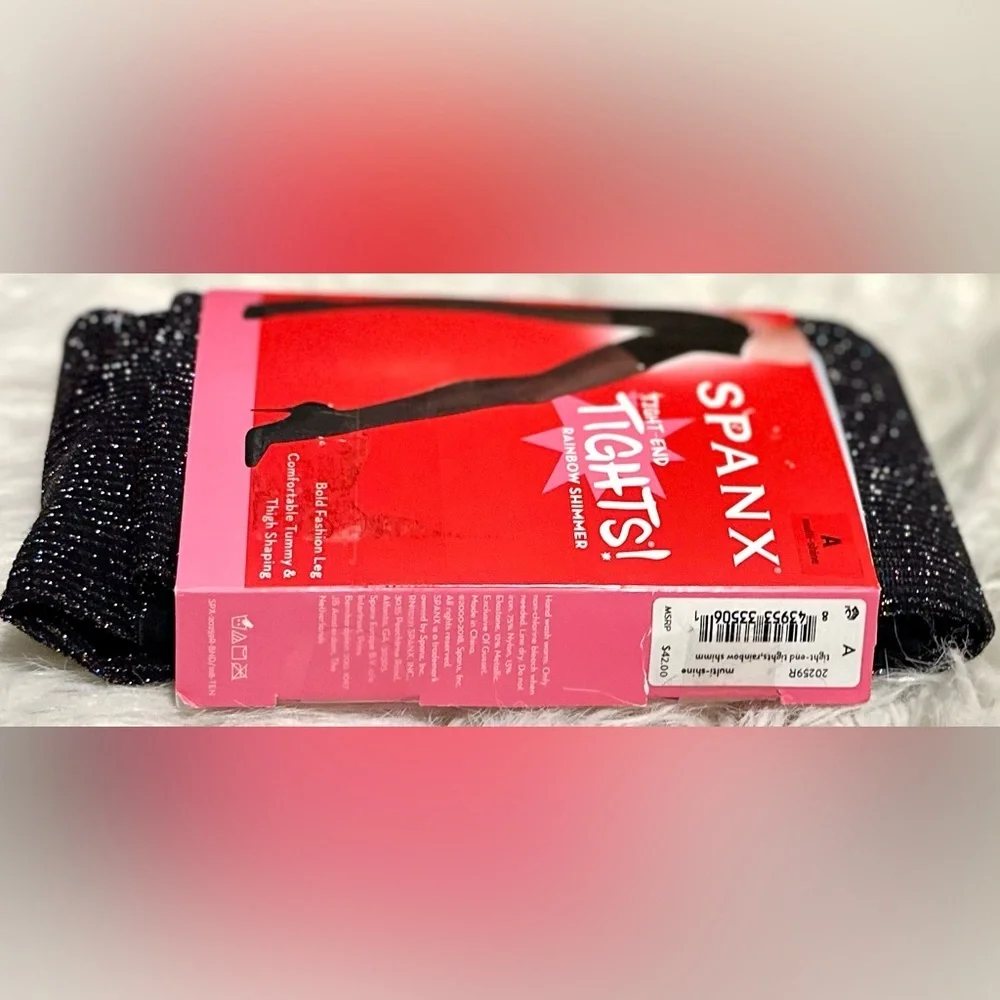 🎸SPANX🎸🔥NWT🔥Tight-End Rainbow Multi-Shine Tights—A